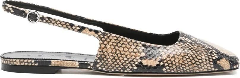 Aeyde Liya pumps met print Beige