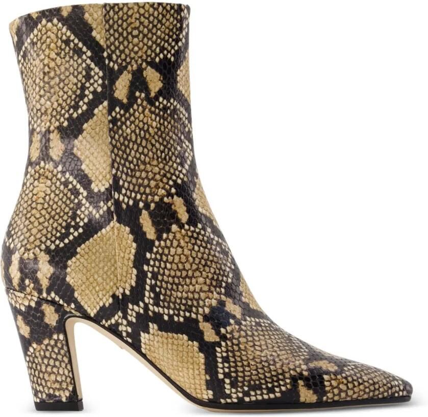 Aeyde Maris snake-effect ankle boots Bruin