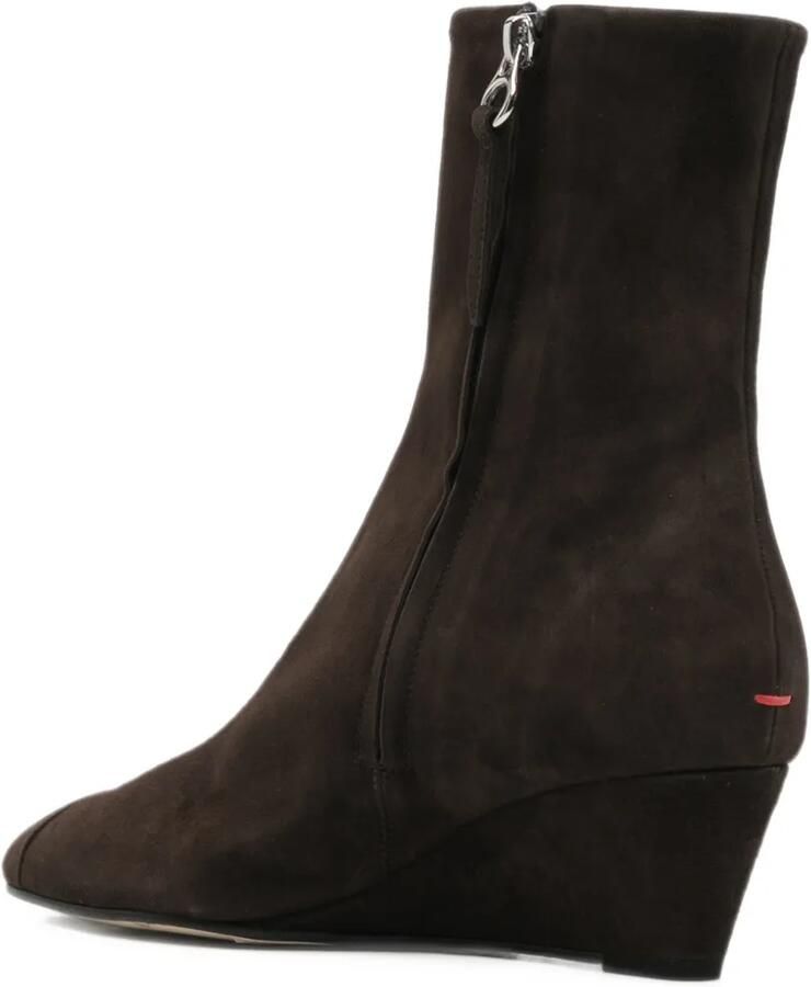 Aeyde Mia Cap suede wedge-heel ankle boots Bruin - Foto 2