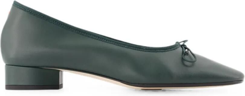 Aeyde Onda leren pumps met strik-detail Groen