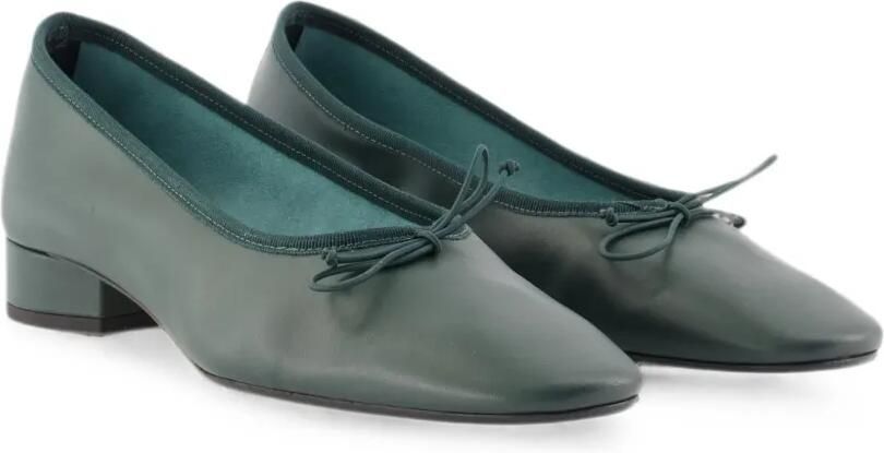 Aeyde Onda leren pumps met strik-detail Groen - Foto 2