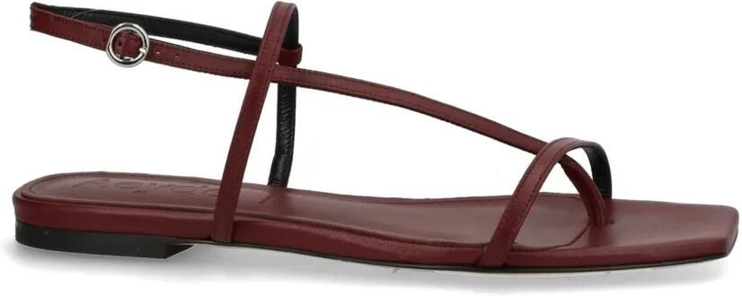 Aeyde Platte leren sandalen Rood