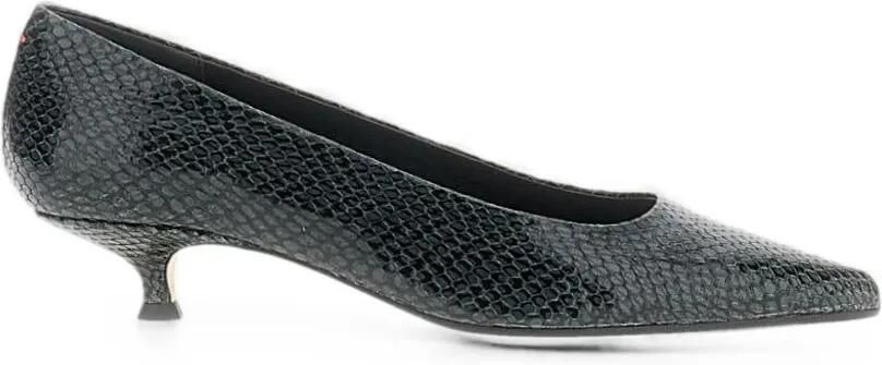 Aeyde Pumps met slangen-print en puntige neus Groen