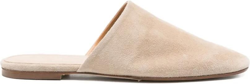Aeyde Rega muiltjes met ronde neus Beige
