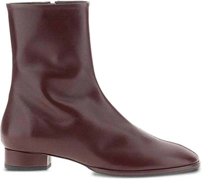 Aeyde Roisin enkellaarzen met rits aan de zijkant Rood