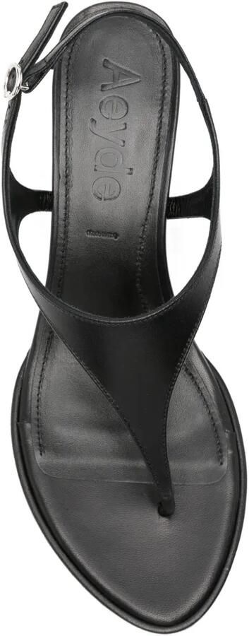 Aeyde Roose sandalen met sleehak Zwart - Foto 4