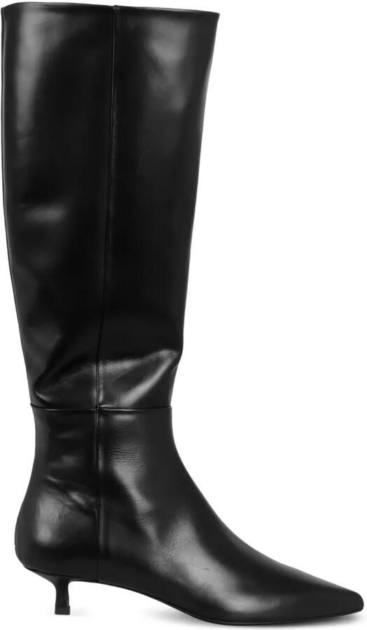 Aeyde Sabrina pointed-toe knee-high boots Zwart