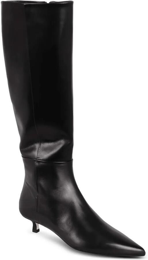 Aeyde Sabrina pointed-toe knee-high boots Zwart - Foto 2