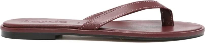 Aeyde Sandalen met contrasterende stiksels Rood
