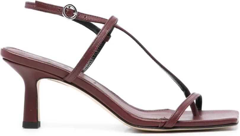 Aeyde Sandalen met vierkante neus en bandjes Rood
