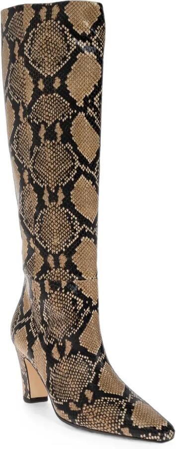 Aeyde Silva laarzen met slangenprint Beige - Foto 3
