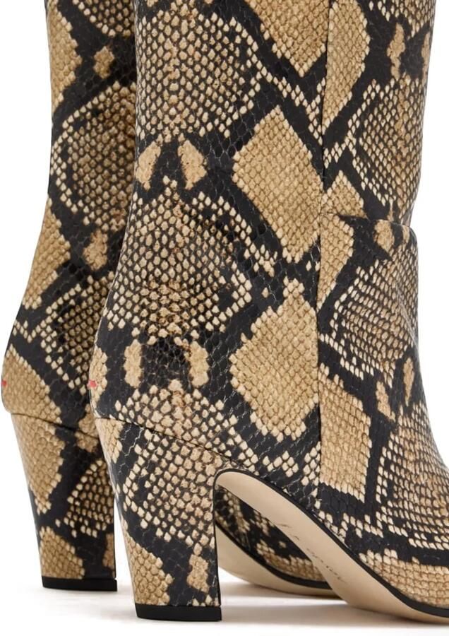 Aeyde Silva snake-effect knee-high boots Beige - Foto 3