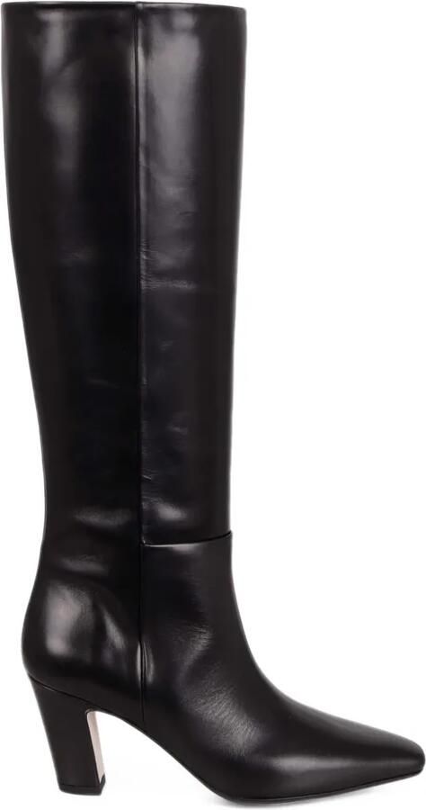 Aeyde Silva square-toe knee-high boots Zwart