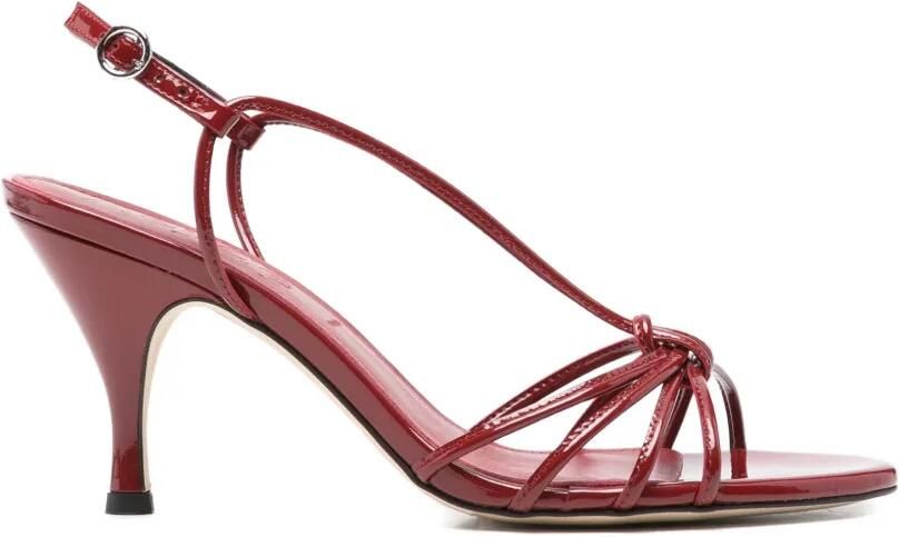Aeyde Solange leren sandalen met geknoopte bandjes Rood