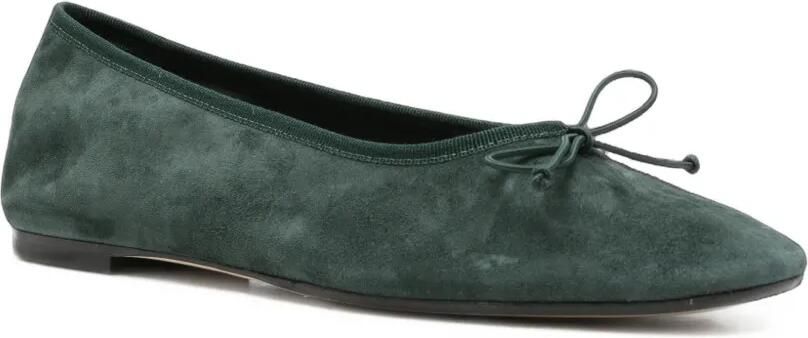 Aeyde Suède ballerina's met strikdetail Groen - Foto 4