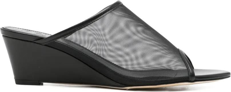 Aeyde Suzanne mesh sandalen met sleehak Wit