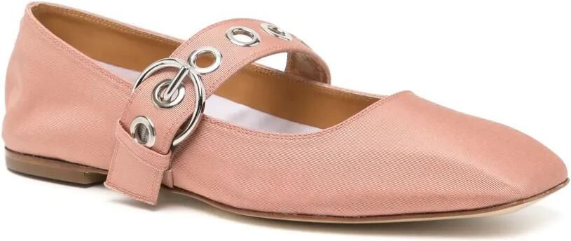 Aeyde Uma Eyelet Grosgrain Coral ballerina's Roze