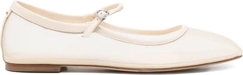 Aeyde Uma Mary-Jane ballerina's met mesh Beige