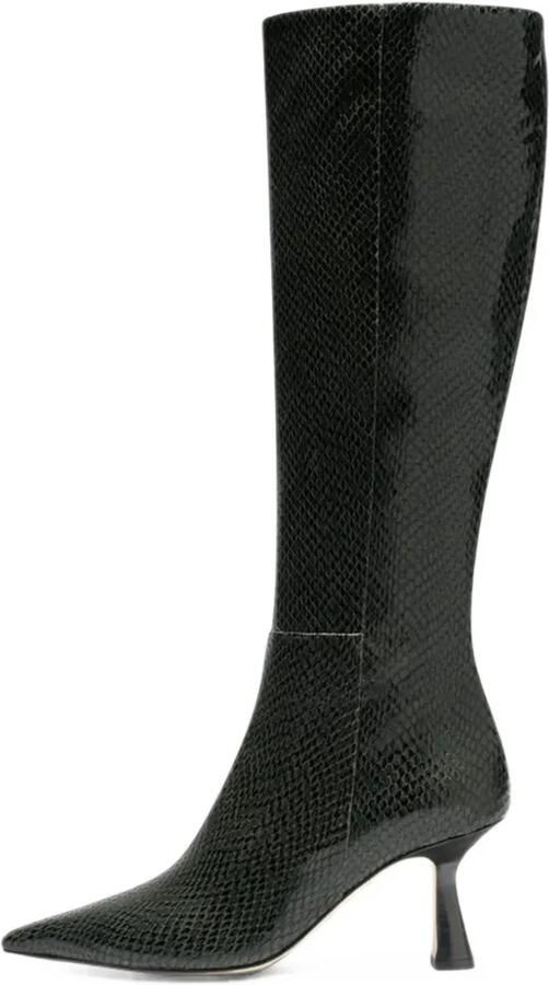 Aeyde Vina snakeskin-effect boots Groen