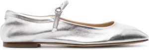 Aeyde Aline Babies metallic ballerina shoes Zilver