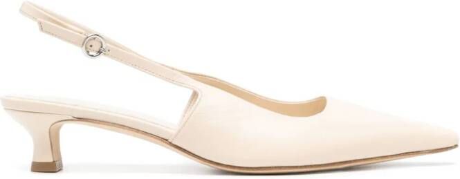 Aeyde Catrina 35mm leren pumps Beige