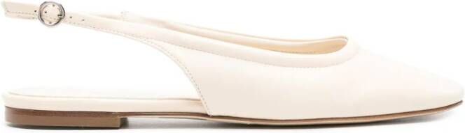 Aeyde Dani leren ballerina's Beige