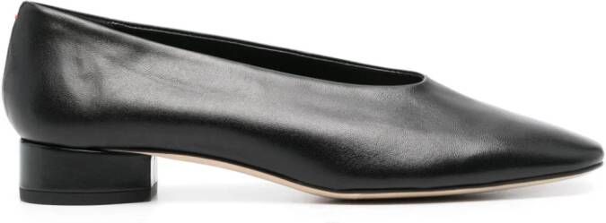 Aeyde Delia 25mm leather pumps Zwart