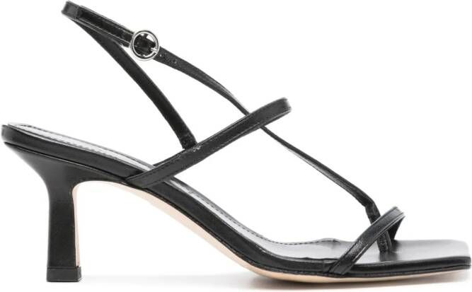 Aeyde Elise 75mm leather sandals Zwart
