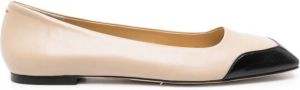 Aeyde Ballerina's met vierkante neus Beige