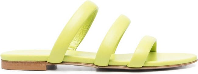 Aeyde Leren slippers Groen