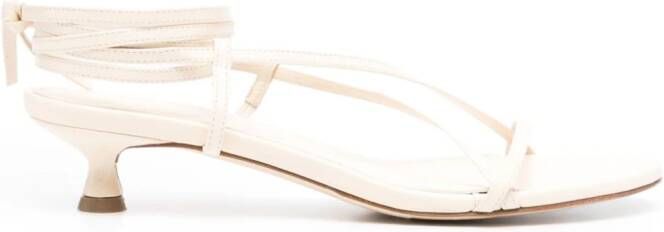 Aeyde Paige 35mm leren sandalen Beige