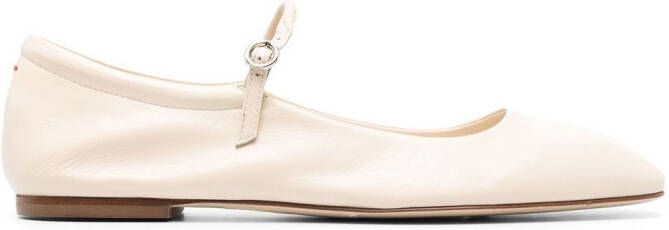 Aeyde Maryjane leren ballerina's Beige