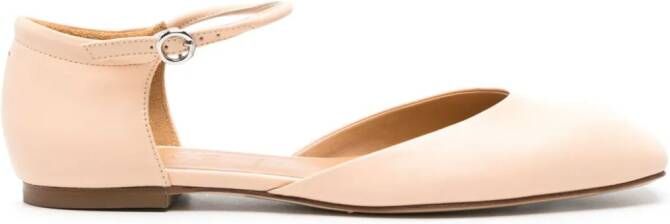 Aeyde Uma leren ballerina's Beige