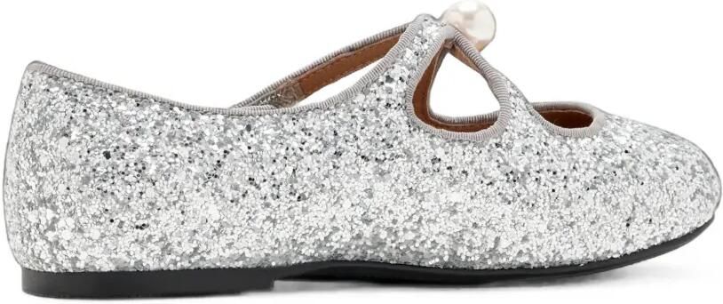 Age of Innocence Kristen ballerina's met glitter-effect Zilver