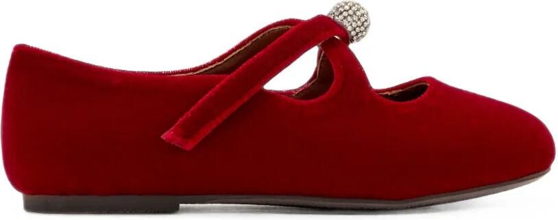 Age of Innocence Kristen ballerina's verfraaid met kristallen Rood