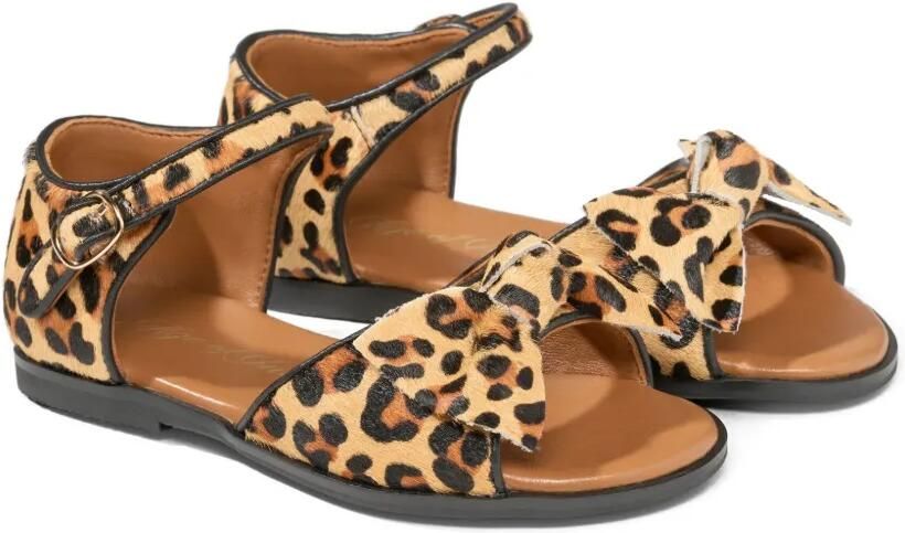 Age of Innocence Sandalen met luipaardprint Bruin