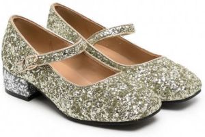 Age of Innocence Agnese glitter-embellished ballerina shoes Goud