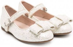 Age of Innocence Ellen Velvet ballerina shoes Wit