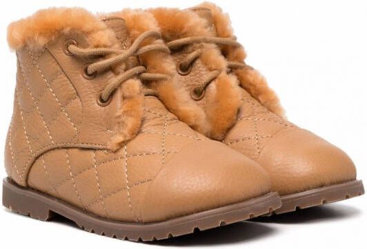 Age of Innocence Leren laarzen Beige