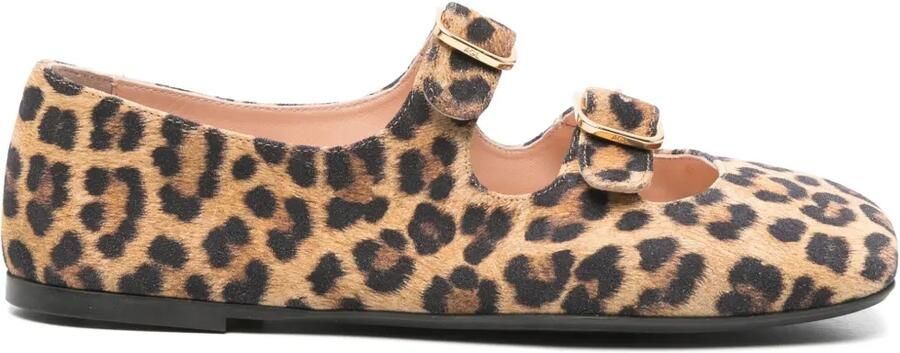 AGL Ballerina's met luipaardprint Bruin