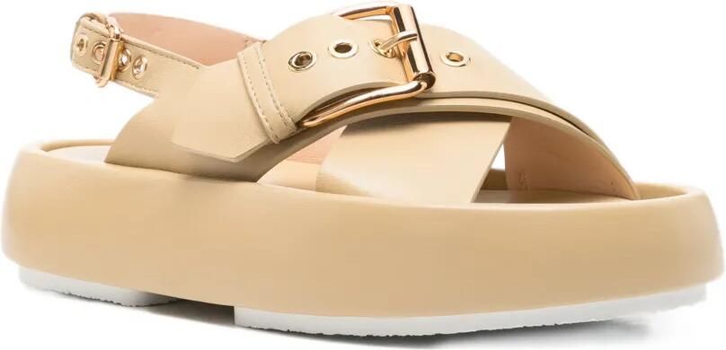 AGL Bulle sandalen met plateauzool en gekruiste bandjes Beige - Foto 3