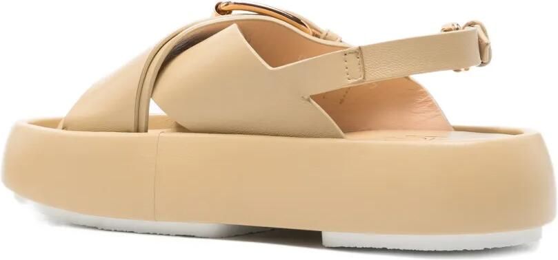 AGL Bulle sandalen met plateauzool en gekruiste bandjes Beige - Foto 4