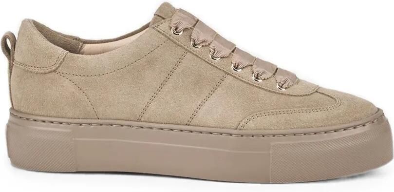 AGL Cecilia sneakers met grosgrain kant Beige