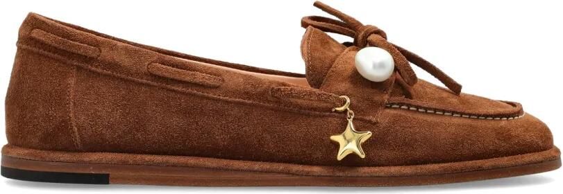 AGL Charmy Charms loafers met ronde neus Bruin