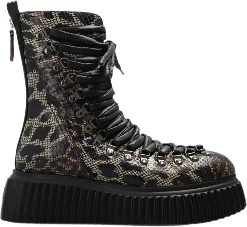 AGL Dromo snake-effect ankle boots Bruin