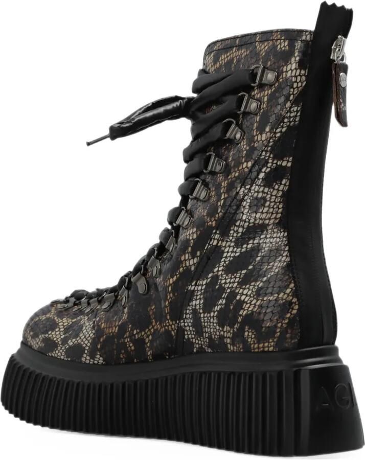 AGL Dromo snake-effect ankle boots Bruin - Foto 3