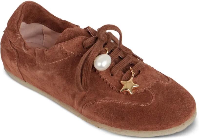 AGL Hoola Hoop suède sneakers verfraaid met bedel Bruin - Foto 2