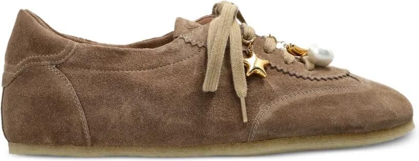 AGL Hoola Hoop Charms suède sneakers Bruin