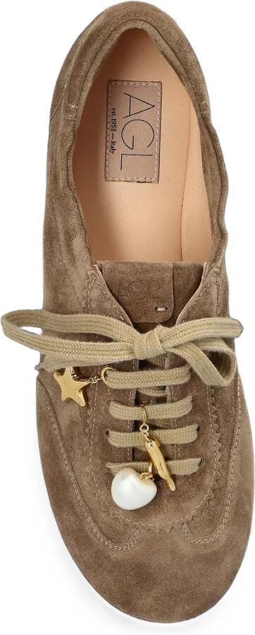 AGL Hoola Hoop Charms suède sneakers Bruin - Foto 3
