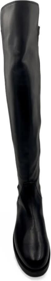 AGL Leren overknee laarzen Zwart - Foto 2